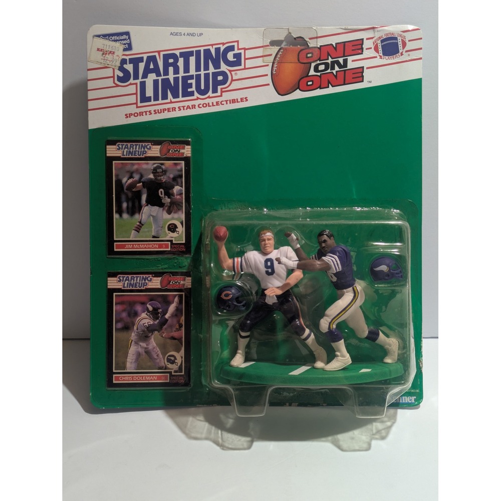 1988 Starting Lineup One On One Jim McMahon vs Chris Doleman Bears Vikings